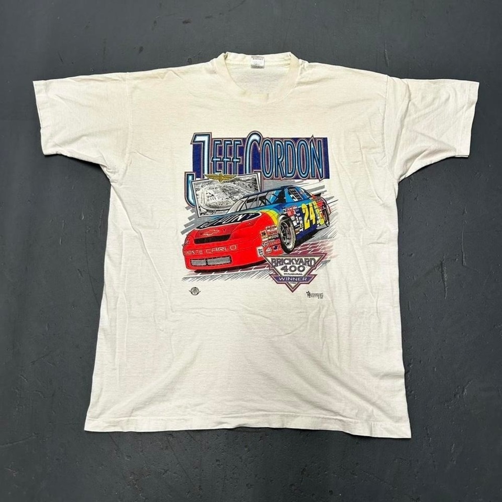 Vintage 90s single stitch Jeff Gordon nascar racing double sided graphic tee